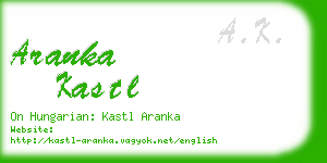 aranka kastl business card